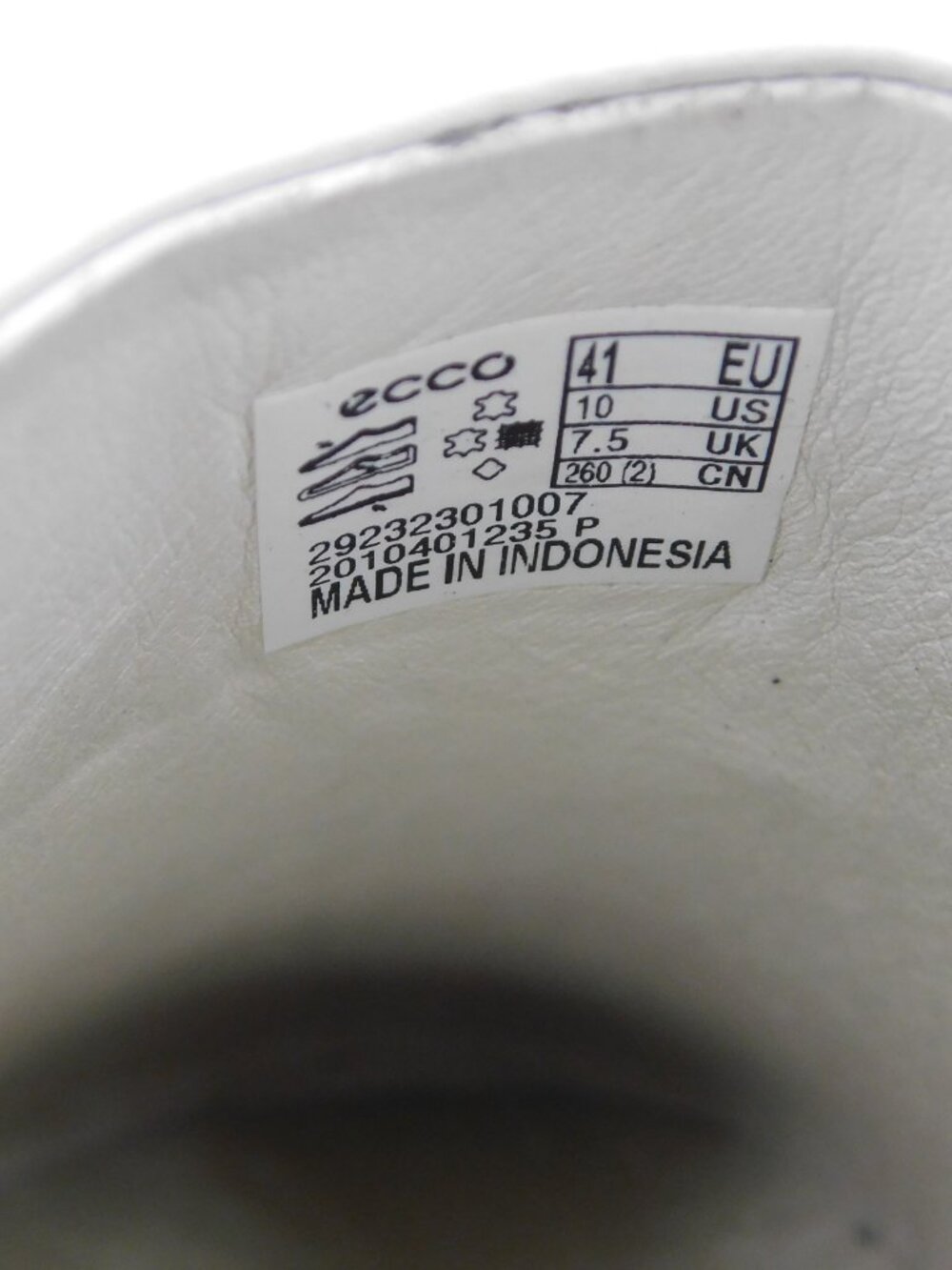 Ecco Flexure Runner Slide Slippers Mules | White | EUC | Size 41 /10-10.5 - Picture 6 of 10